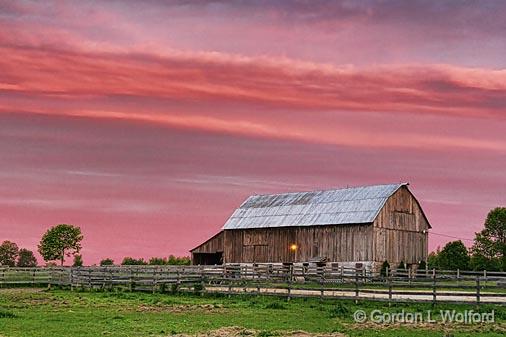 Barn At Sunrise_10457-8.jpg - Photographed near Kilmarnock, Ontario, Canada.